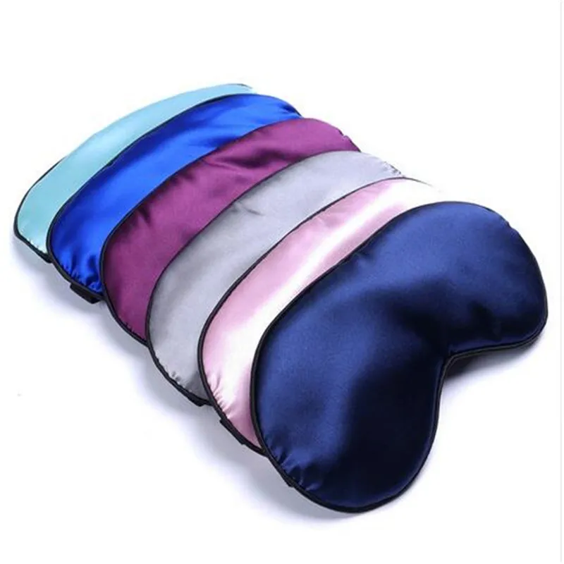 Silkimitation Sleep Rest Eye Mask Eye Shade Cover vadderad skugga Täcker Releas Relax Masker Hjälp ögonbindel Antifaz Para Dormir de Imitacion de Seda