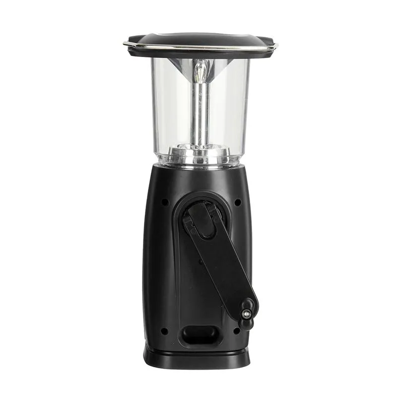 Dynamo solaire à manivelle rechargeable lampe de poche Led 6 haute luminosité LED Camping d'urgence lampe de voyage lumières Lanterns324c