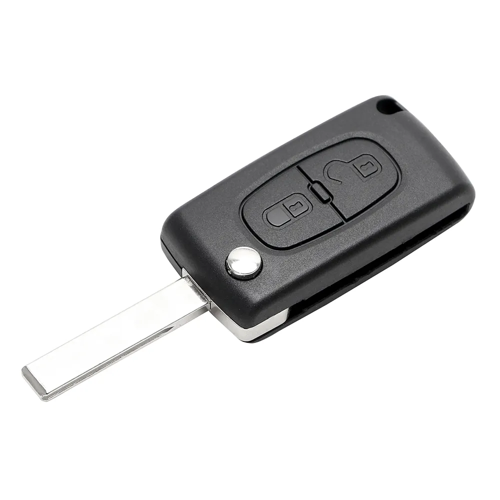 Nouveau boîtier de clé de voiture à distance Shell Entrée Fob 2 boutons  pour Peugeot 206