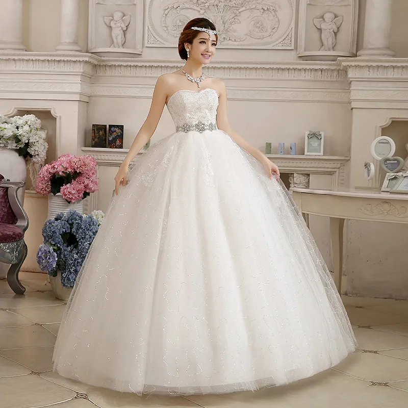 Personalizza incinta con abiti da sposa in cristallo 2018 Abito da sposa elegante abito da ballo con fiocco grande Abito da sposa