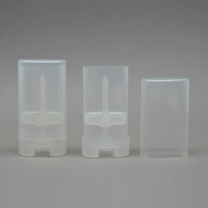 15g White/ Transparent Flat Empty Lipstick Tube DIY Lip Balm Tube with Big Volume Deodorant Tubes