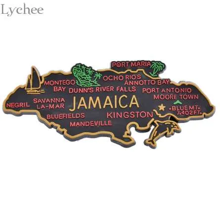 Lychee 1 шт. Ямайка карта на холодильник магнит мультфильм рефрижератор стикер DIY ручной работы украшения дома