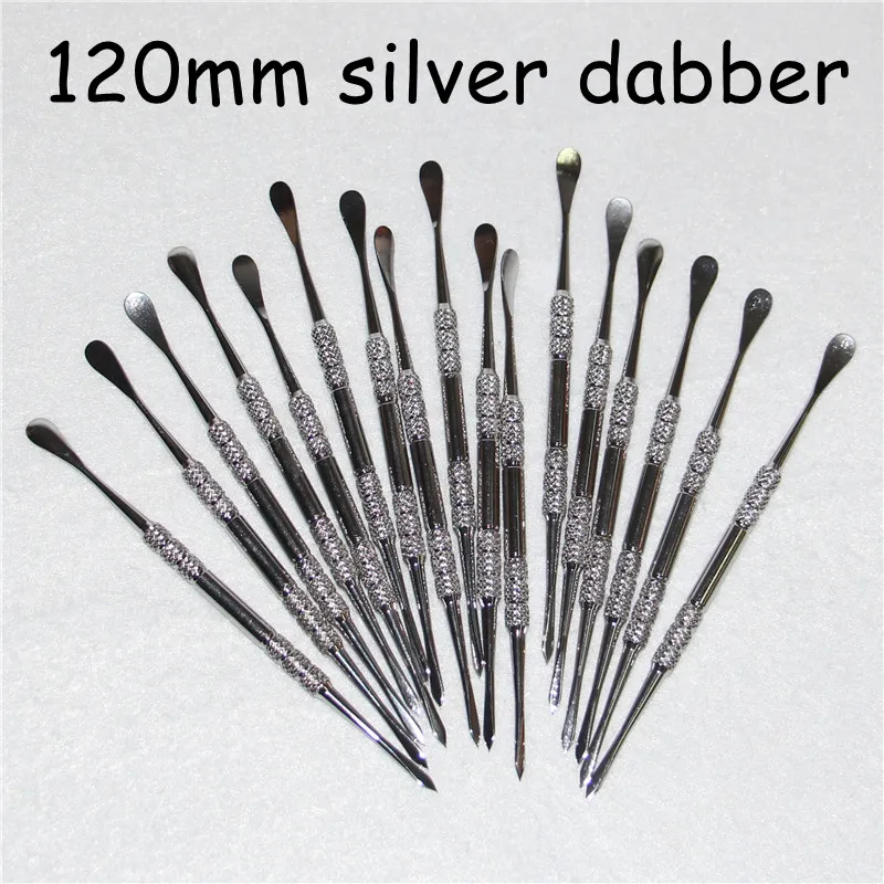 Wax dabber tools wax atomizer silver gold color 120mm dab jar tool dry herb vaporizer for mat container vape free DHL