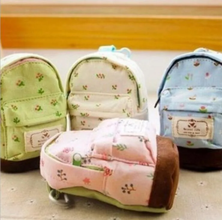 Bonito Moeda Bolsas Kawaii Tela Lona Mini Frescas Mochila Floral Mori Meninas Crianças Moda Moda Moda Mudança de Embreagem Sacos Moda Mini Saco Bolsa