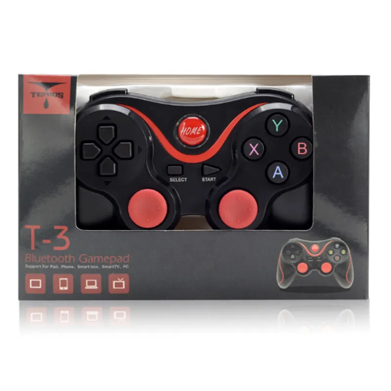 Terios T-3 T3 Android sans fil Bluetooth Bluetooth Nostalgic GamePad Gaming Remote Contrôler Joystick BT 3.0 pour Android Smartphone Tablet PC Box TV Universal