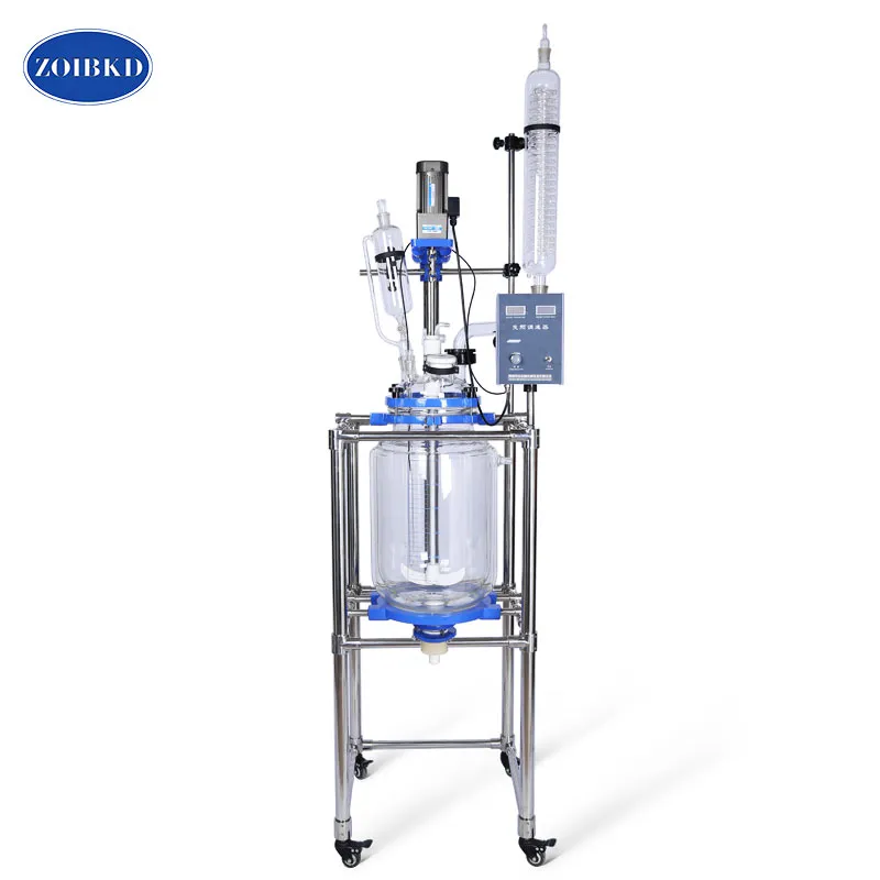 ZOIBKD Lab Supplies Double-Layer Gglass Reactor S-30L Used For The Distillation Recovery Reaction In Laboratory