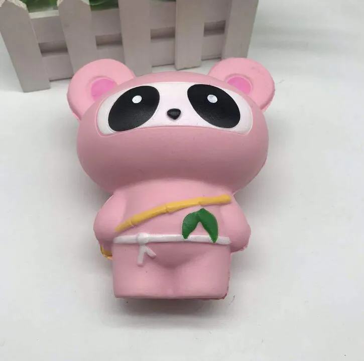 Kawaii ninja squishy panda långsam risinig super mjuk jumbo squeeze telefon charms stress reliever barn gåva dekompression leksak