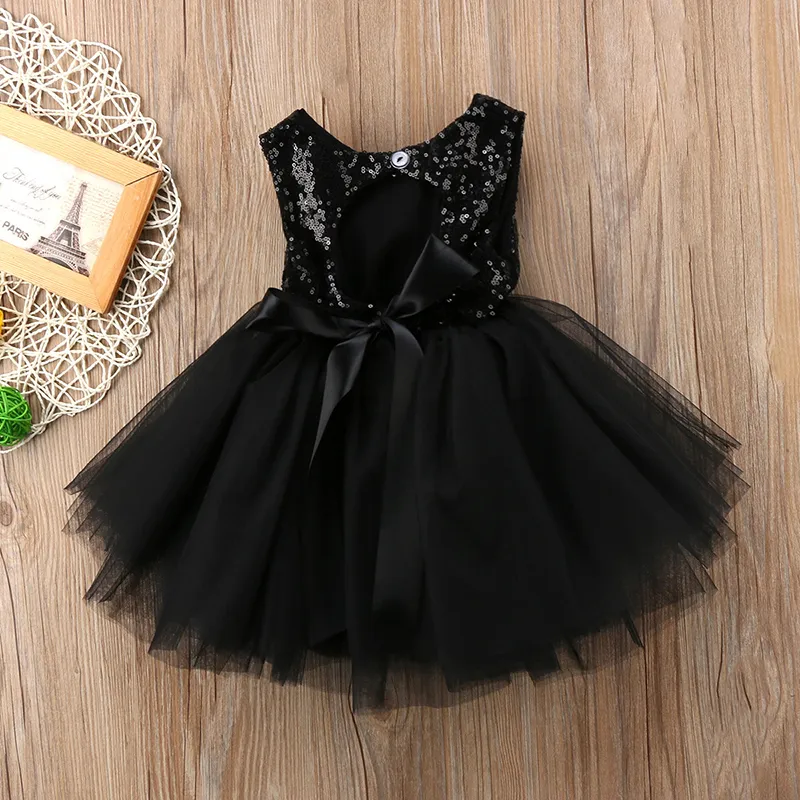 다시 할로우 아웃 어린 소녀 드레스 패션 패치 워크 온라인 쇼핑 공주 Tulle Sequin Prom Dress 18032401