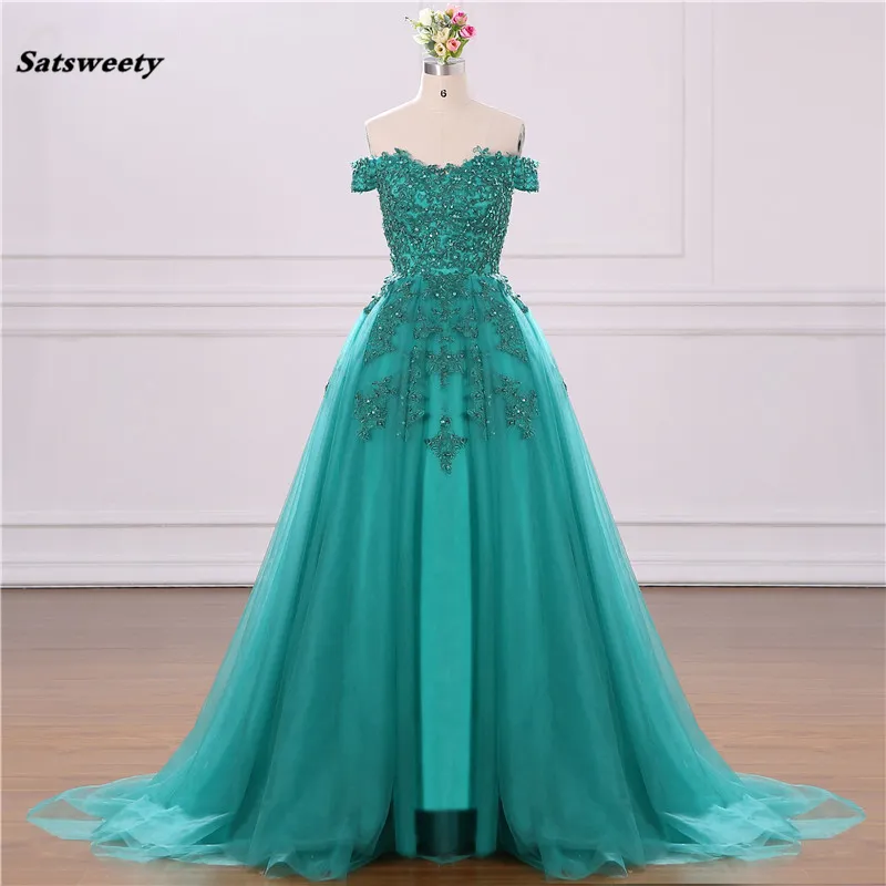 2023 Sexy Long Green Elegant Short Sleeves Backless Tulle Formal Evening Party Dress Turkish Arabic Gowns Dresses
