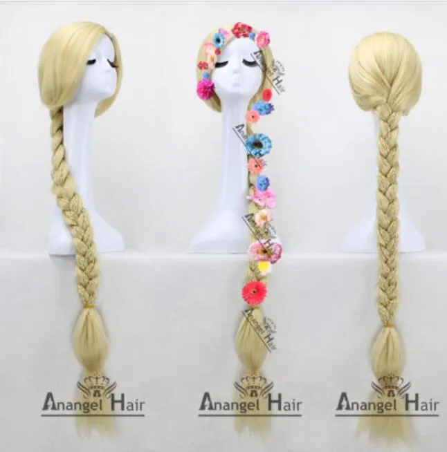 Perruque Raiponce Enfant – Serre-tête à Tresses Avec Couronne Scintillante, Pour Déguisement Princesse, Carnaval Ou Fête
