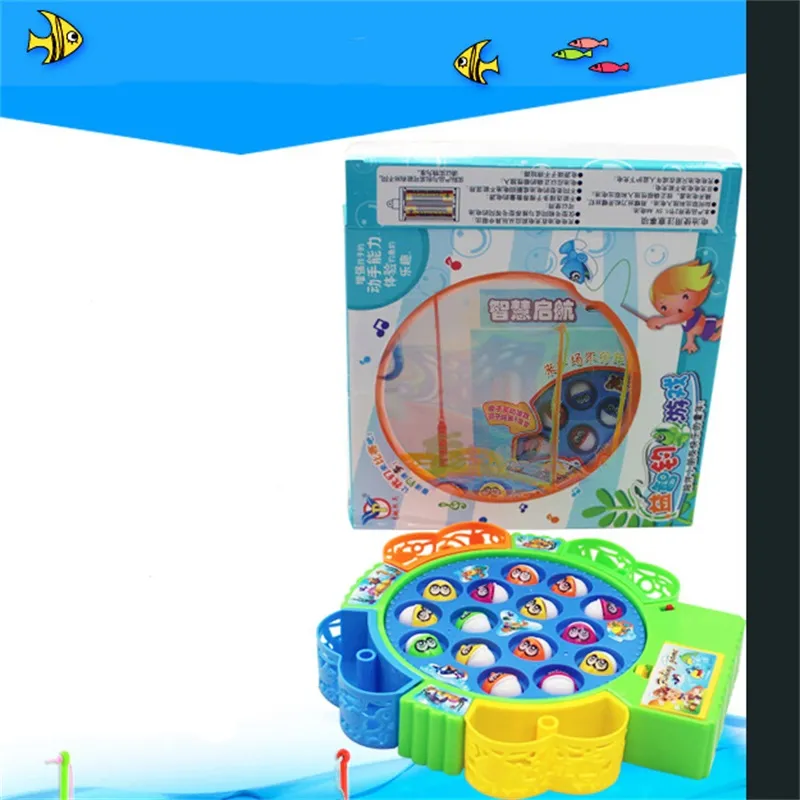Fishing Playset Electric Children Puzzle Rotating Catching Fish