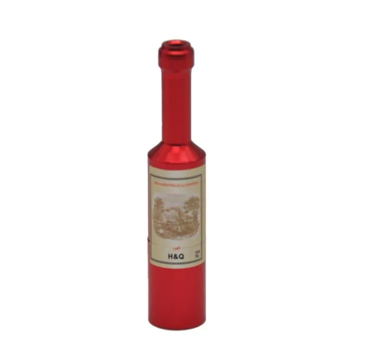 Porta di sigarette portatili gratuiti in alluminio metallico grande bottiglia di vino rosso nuovo grande rosso