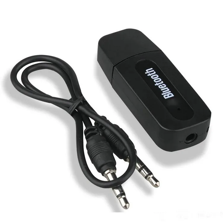 USB AUX Bluetooth-mottagare Portable Bluetooth 3.5mm Audio Car Handsfree Stereo Trådlös Musikadapter för iPhone Samsung Android Telefon OM-Q5