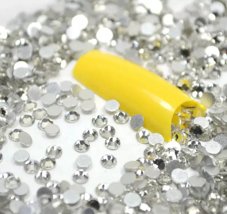 / nagelkonst glitter rhinestones vit kristallklar flatback diy tips klistermärke pärlor nagel smycken tillbehör gratis frakt