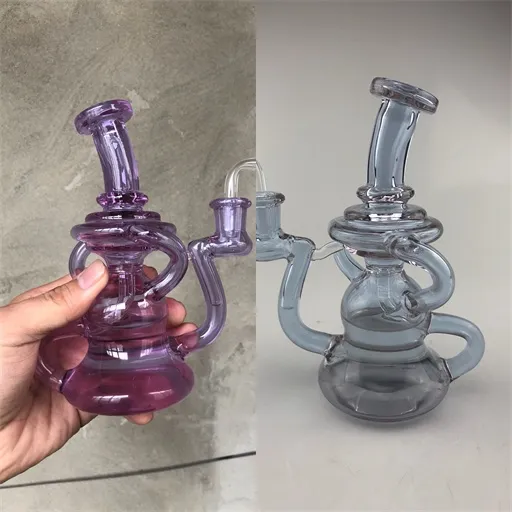 Vattenpipa i glas, gtl multicolor vackert designad oljeborrrigg bong, rökrör, 14 mm skarv är välkomna att beställa