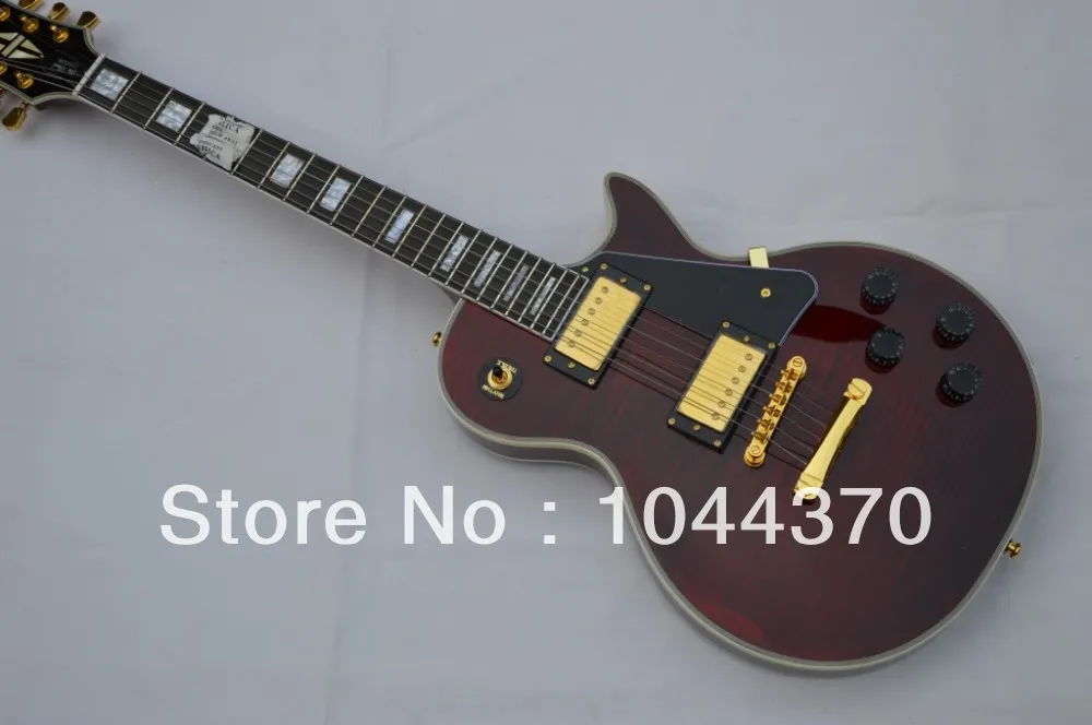 beste Gitarre Custom Shop Custom G LES CUSTOM Wine Red E-Gitarre