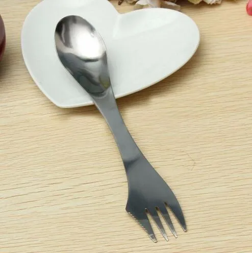 Garfo colher spork 3 em 1 talheres Talheres de aço inoxidável combo Cozinha Piquenique ao ar livre colher / faca / conjunto de garfo