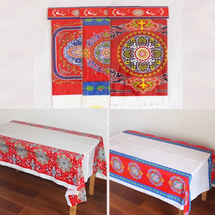 Ramadan Target Tablecloths Rectangle For Muslim Islamic Party Plastic