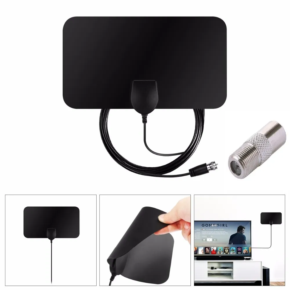 Antenne de télévision numérique intérieure gratuite antenne HDTV rayon TV aérien Surf HD Fox VHF UHF DVB-T2 amplificateur d'antennes intérieures analogiques