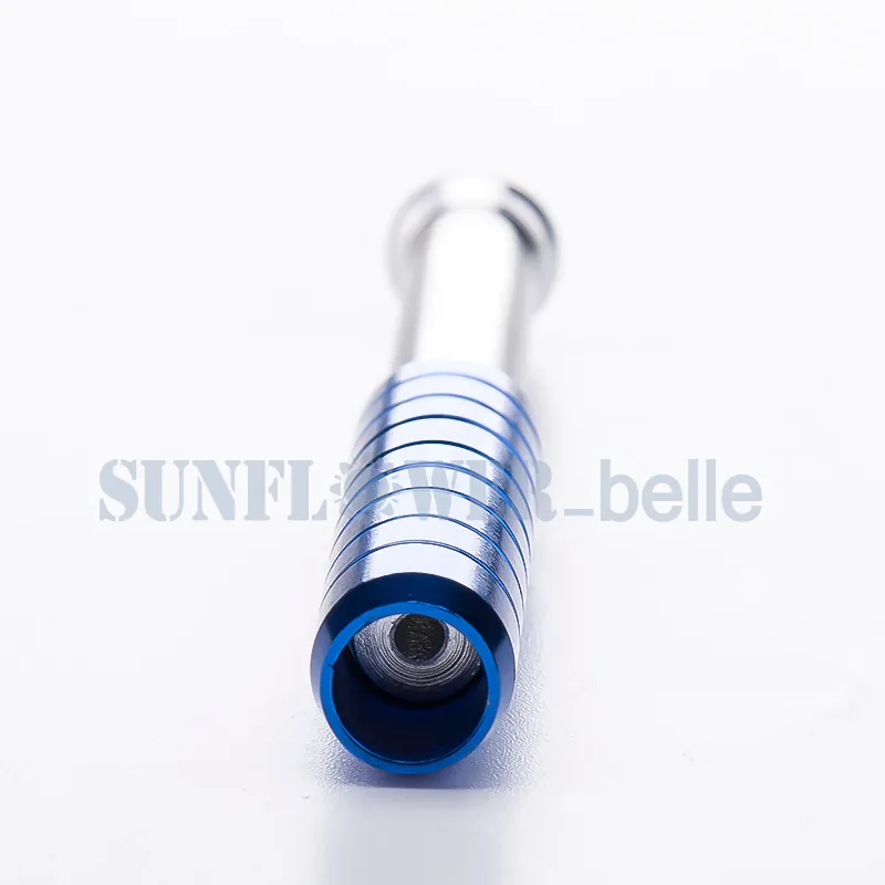 3 inch Smoking Aluminum Elastic Cigarette hitter Colorful Pipes Hand Tool protable MP078 DHL