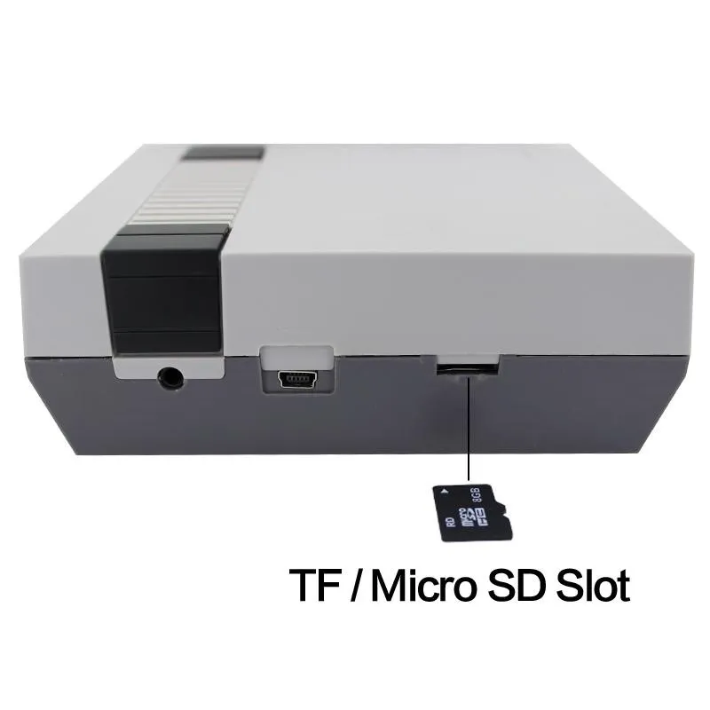 Mini TV Game Console Видео Ручной ностальгический хост может хранить 30 Nes Games Consols Поддержка TF Card Скачать игру с розничными коробками