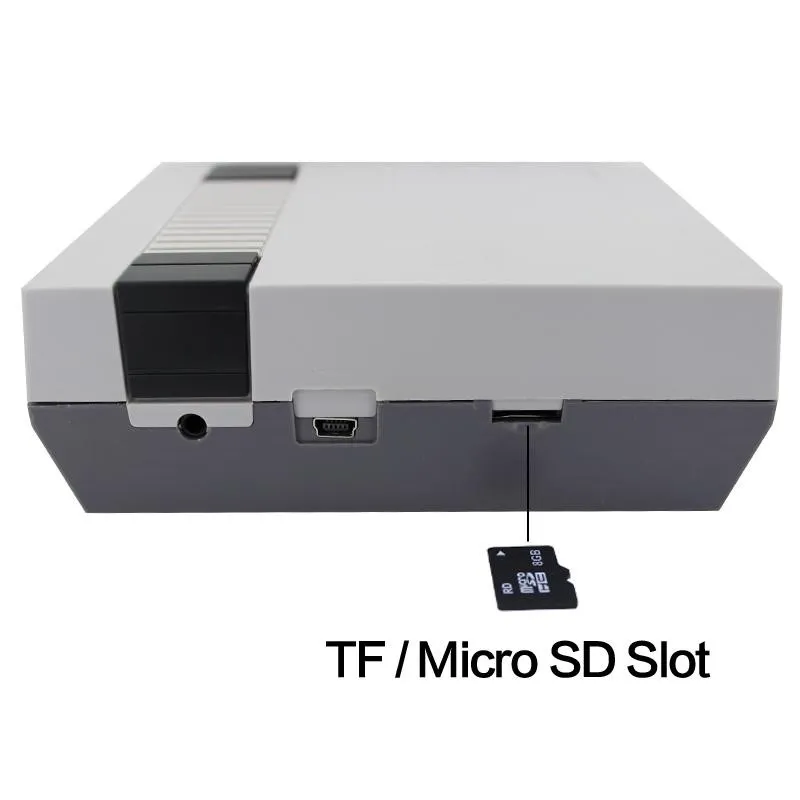 미니 TV 게임 콘솔 비디오 핸드 헬드 향수 호스트 30 개의 NES 게임 콘솔을 저장할 수 있습니다 TF 카드 다운로드 게임 소매 상자