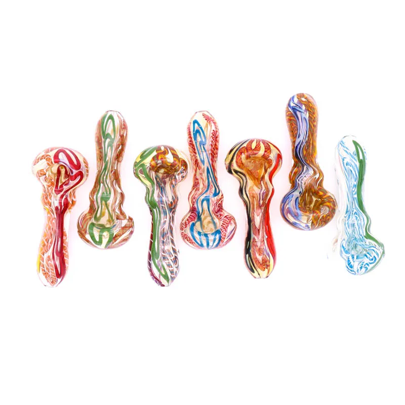 glass smoking pipe Manufacture hand-blown and beautifully handcrafted,spoon pipe 4" 80g Made of high quality value pack