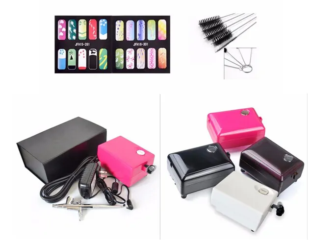 NEW ARRIVAL Value Airbrush Set Kit Pen Body Paint Makeup Spray Gun for Nail Paint with 5Cleaning Brush 1Air Compressor 1Horse 26438132