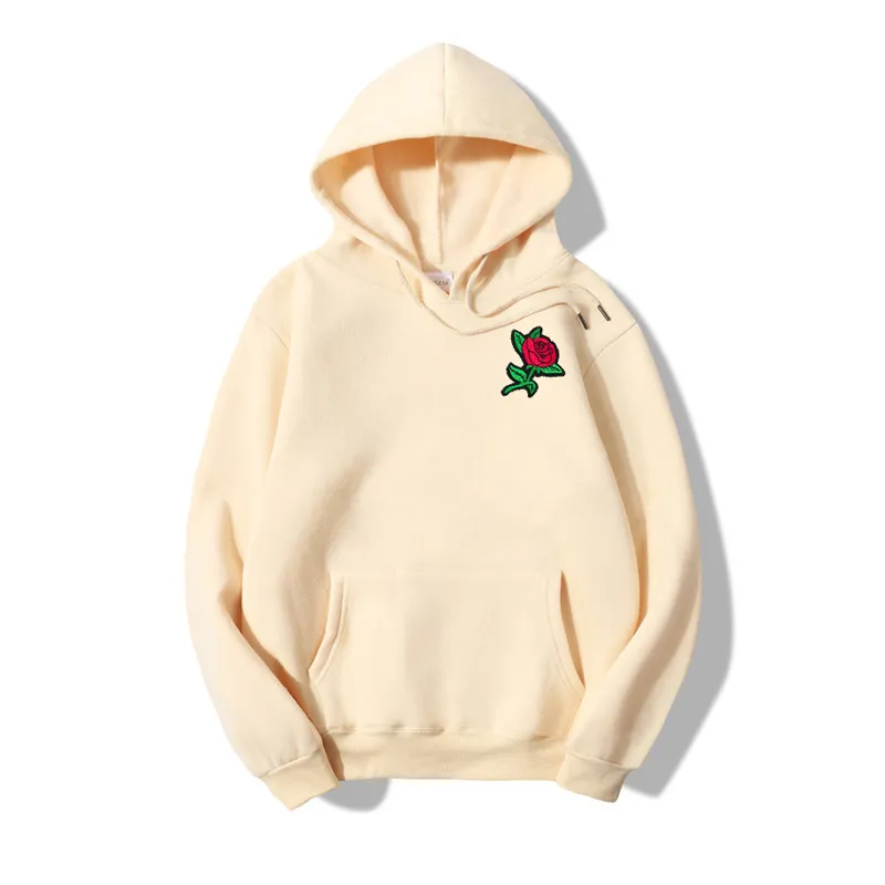 Sudadera con 2025 rosas bordadas hombre