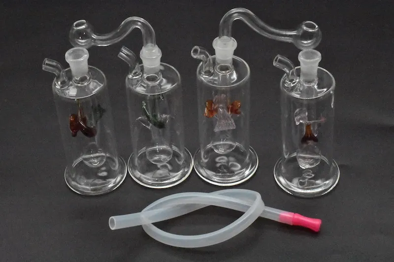 Nieuwe Desgin Oil Burner Bong Waterleidingen met 10mm Fenale Dikke Pyrex Glas Olie Burner Pijp Siliconen Buis Voor het roken Met 10mm Mannelijke Pot