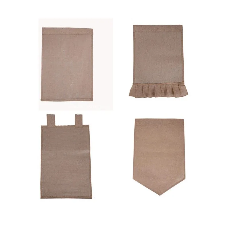 Burlap Garden Flag DIY Liene Yard Dekoracyjne Flagi Wiszące Dom Niestandardowy Dekoracja Dekoracji Banner Reklamy Flagi