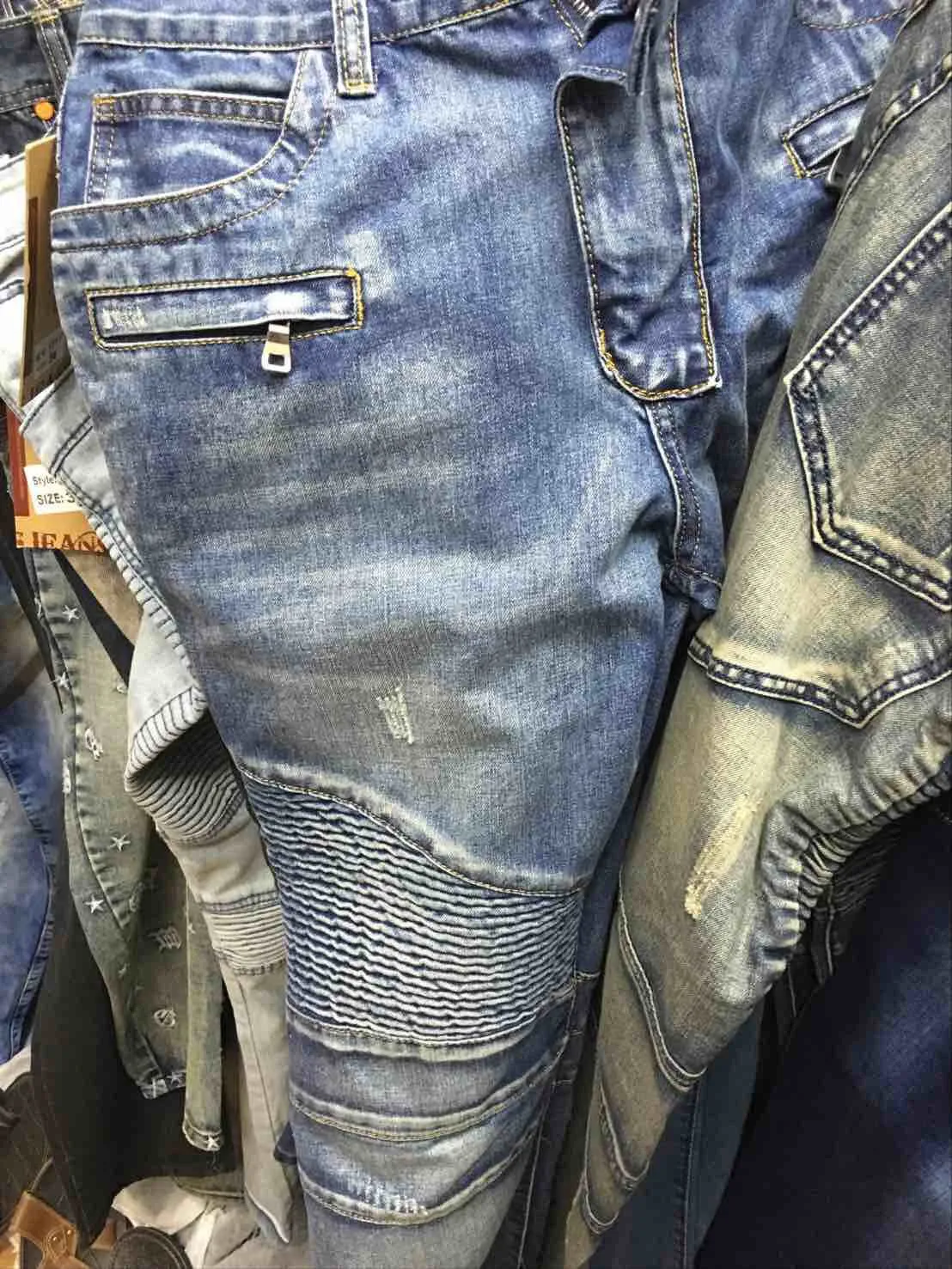 Designer marque hommes Jeans manuel pâte cristal ailes dorées noir robin jeans mens mode crime fermeture éclair pants2435