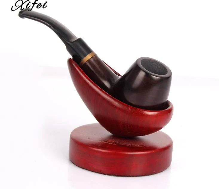 Wood circular bottom filter gift ebony curved filter cigarette holder fittings