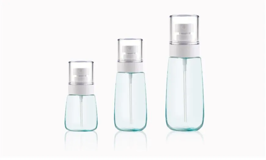 新しい30ml 60ml 80ml 100mlプラスチックスプレーボトルミストスプレーヤーUPGのための化粧品詰め替え瓶