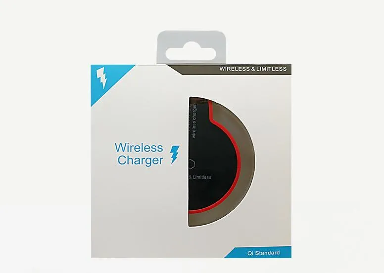 Chargeur sans fil de qualité supérieure pour téléphone portable iPhone Android Qi Standard chargeurs sans fil ultra-minces sans limites DHL gratuit