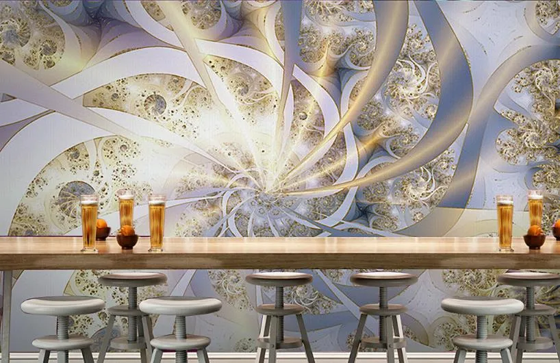Murale europeo variopinto di arte del fiore 3d murale murale della carta da parati del salone della carta da parati