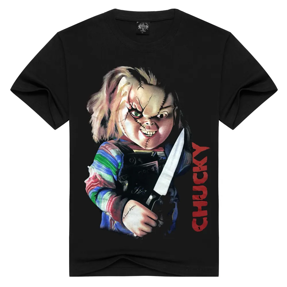 Chucky الشيطان الطفل الهيب هوب تي شيرت الرجال 3d طباعة الأزياء عالية الجودة رجل الزى القطن هدية تي شيرت للذكور قصيرة الأكمام