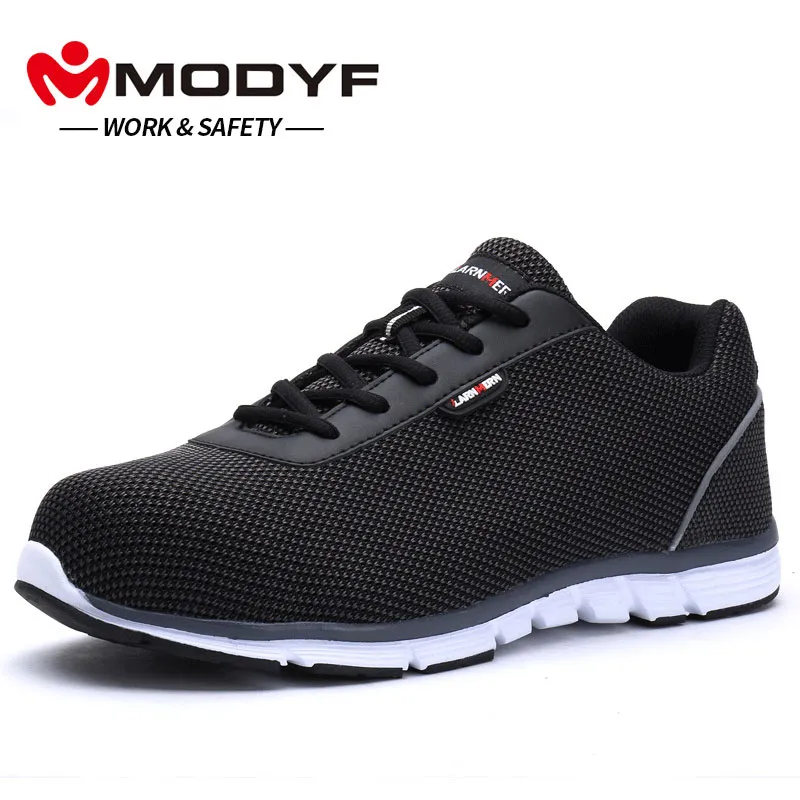 MODYF MEN STEEL TOE WORK SÄKERHETSKOR LIGHTWEIGHT ANDRABLE REFLECTIVE CASE CASE SNEAKER