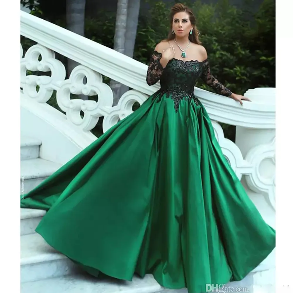 2021 Sexy Escuro Verde Preto Vestidos De Noite Elegante Desgaste Lante  Lantejouled Com Manga Longa Dubai Árabe Lantejoulas Cetim Vestidos De Festa  Vestido Profundo Vice Pescoço Alto De Haiyan4419, $609,87