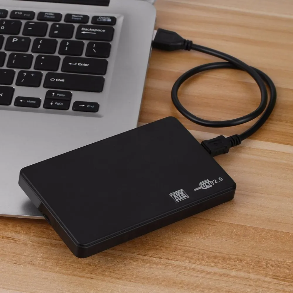 Freeshipping 2,5 calowy USB HDD Case SATA do USB 2.0 Dysk twardy Dysk SATA Zewnętrzna obudowa HDD Hard Drive Box z kablem USB Darmowa wysyłka