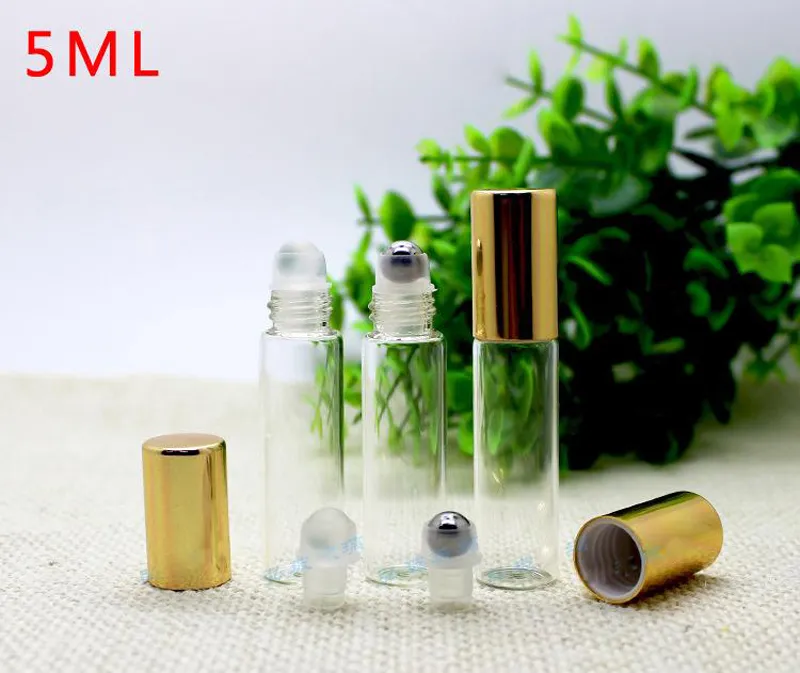 Wholesale 5ML Clear Glass Roller Bottles For Essential Oils Perfume