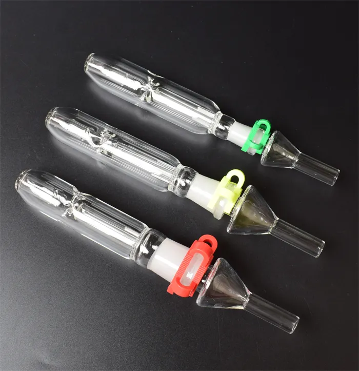 DHL GRATIS! Mini Nectar Collector Kit med 10/14 / 18mm Quartz Nail Tip Mini Glasrör Rökrör Koncentratrör