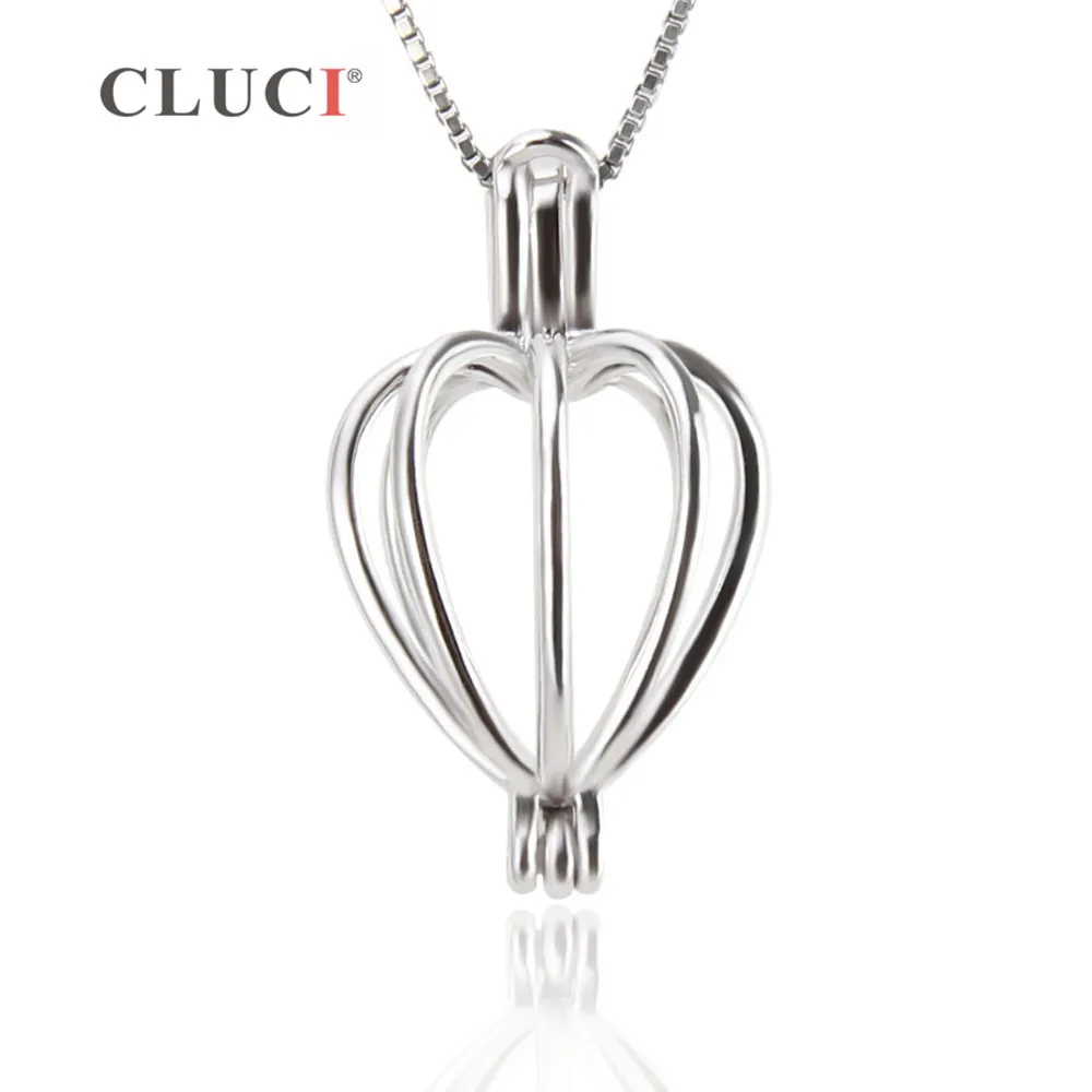 Heart Cage Pendant: 925 Sterling Silver Pearl Cage Pendants, Bead