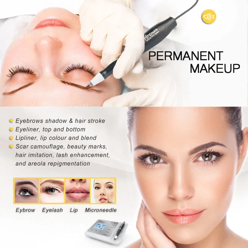 New Arrival Artmex V9 Digital 5 in 1 Permanent Makeup Tattoo Machine Eyes Brow Lip Line Rotary Pen MTS PMU