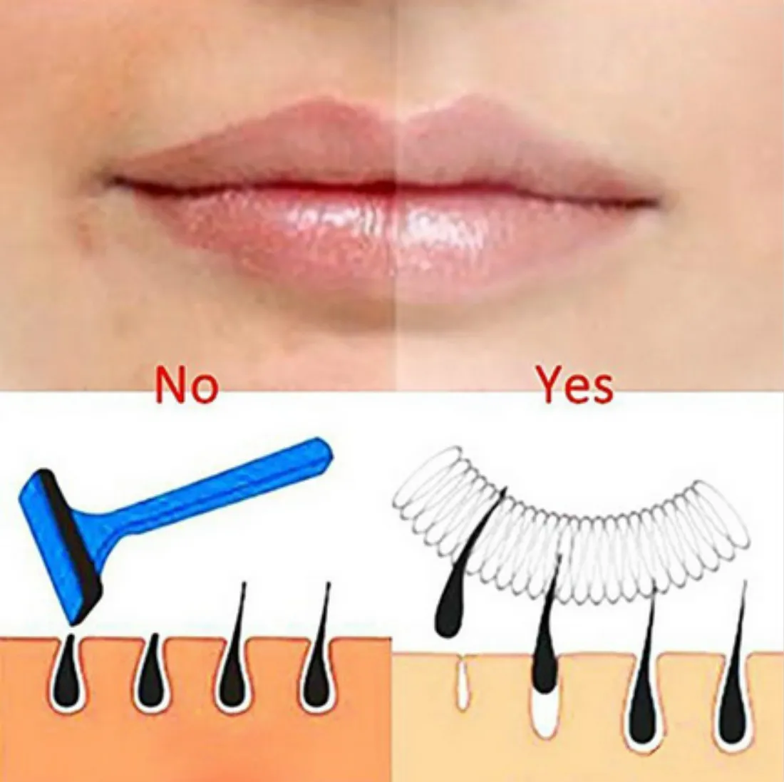 Elitzia Etja7 Beauty Tools Facial Care Epilator Face Hair Remover Stick Radom Color
