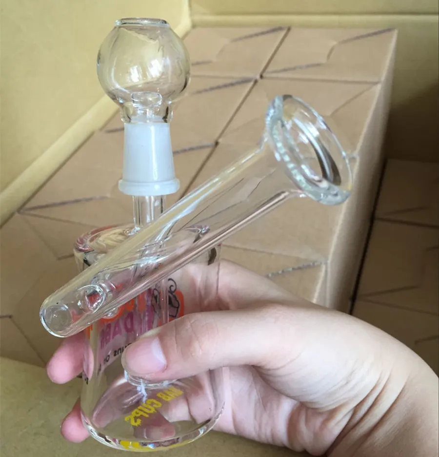 EN IYI kullanmak için Dunkin Dabs Cam Sigara Bongs Mini Yağ Kuleleri bong Cam Fıskiye Inline Percolator 14mm Su Boru bong ile kase tırnak