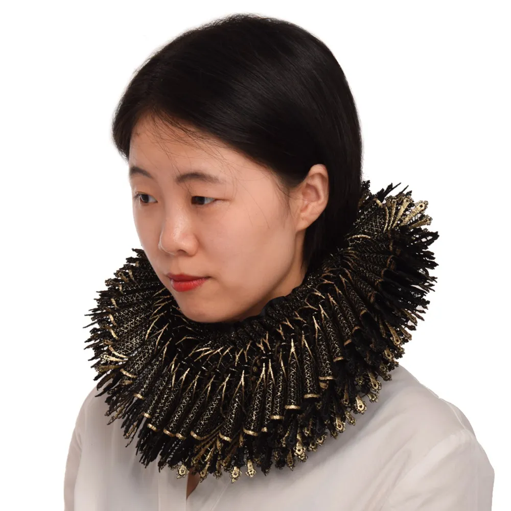 Victorian Lace Neck Ruff - Queen Elizabeth Style, Steampunk Ruffled ...