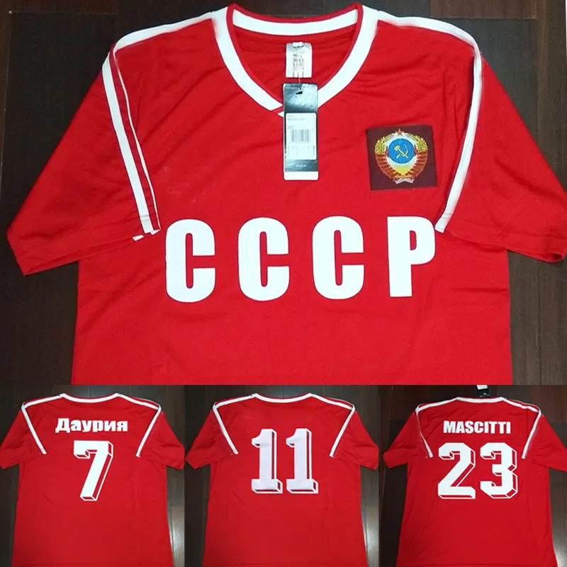 86 87 Retro URSS Home Camisa Vermelha CCCP União Soviética Igor Belanov Camisa de Futebol 1986 1986 USSR Camisas Clássicas de Futebol Do Vintage