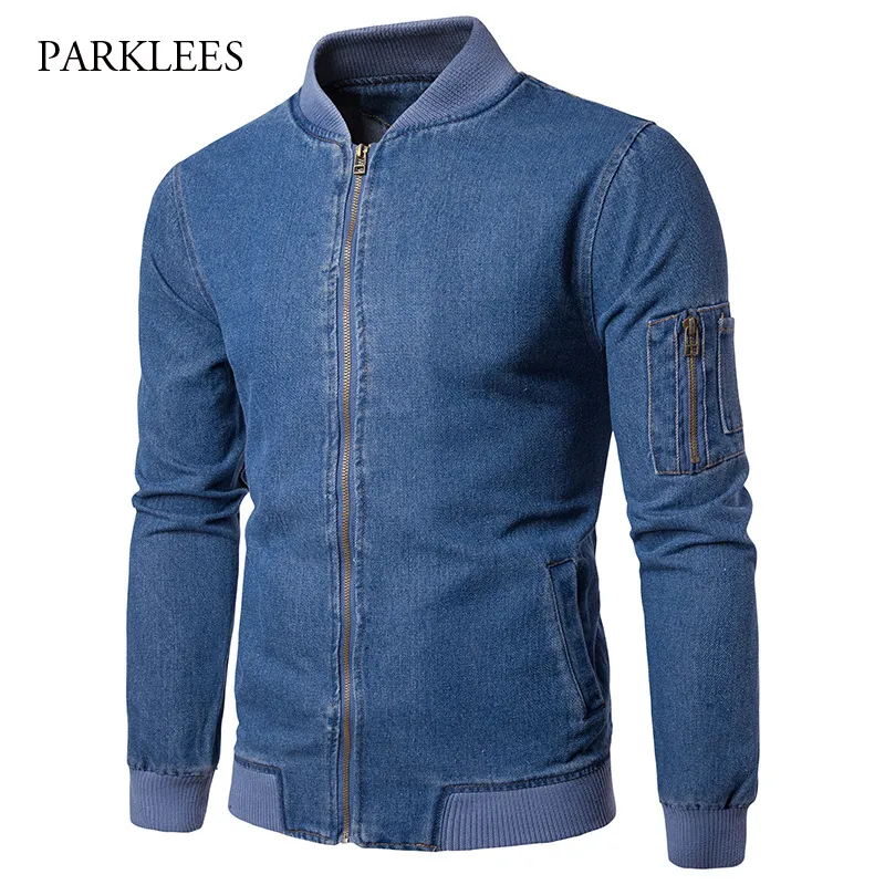 Neue Denim Jacken Männer Veste en Jeans Homme 2017 Klassische Denim Design Jeans Jacke Casual Winddicht Zipper Herren Baseball Jacke