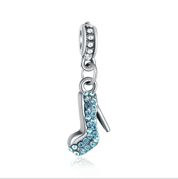 Convient aux bracelets Pandora Chaussures à talons hauts Dangle Charms Perles Silver Charms Bead Pour la vente en gros DIY Collier Européen Bijoux Accessoires